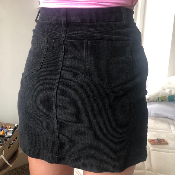 Black Brandy Melville Corduroy Skirt - Picture 2 of 4